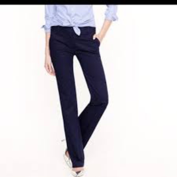 J. Crew Navy Cafe Trouser - Picture 1 of 5